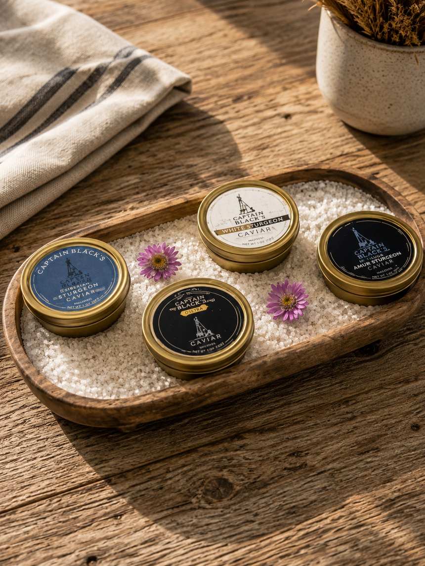 Captain Black's caviar tin