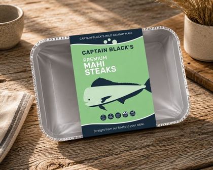Captain Black's mahi portions in a skin tray pack